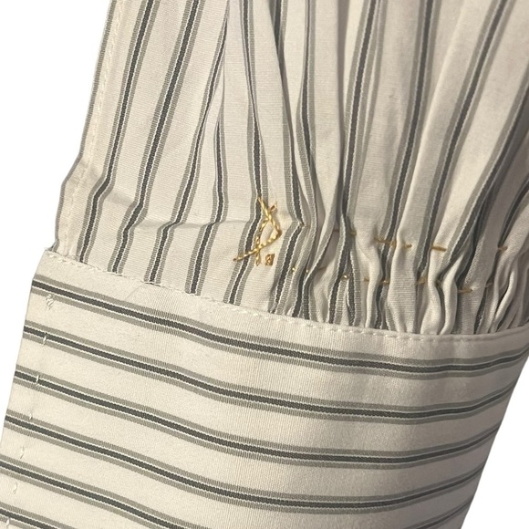 Le Sarte Pettegole stripped button down shirt statement sleeves Made in Italy - Picture 6 of 12